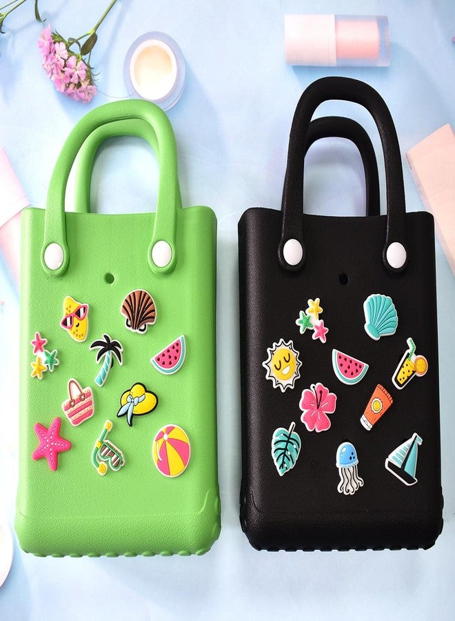 WLEAD 18PCS Summer Beach Charms for Bogg Bags - Durable Rubber Bag Accessories with Sturdy Clips, Tote Decorations for Women Girls Teens, Pool Vacation Gift Set - Image 3